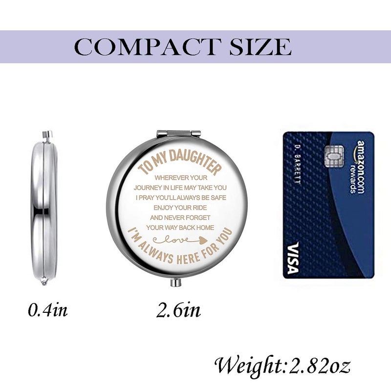 sedmart Daughter Gifts from Mom and Dad,Christmas Birthday Gift for Daughter Adult or Girls,Mother Daughter Gifts Compact Mirror - Image 3